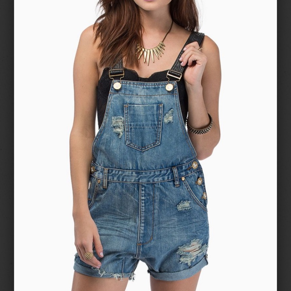 Size 27 One Teaspoon overall shorts